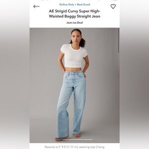 American Eagle Outfitters High Raise Baggy Straight Jeans